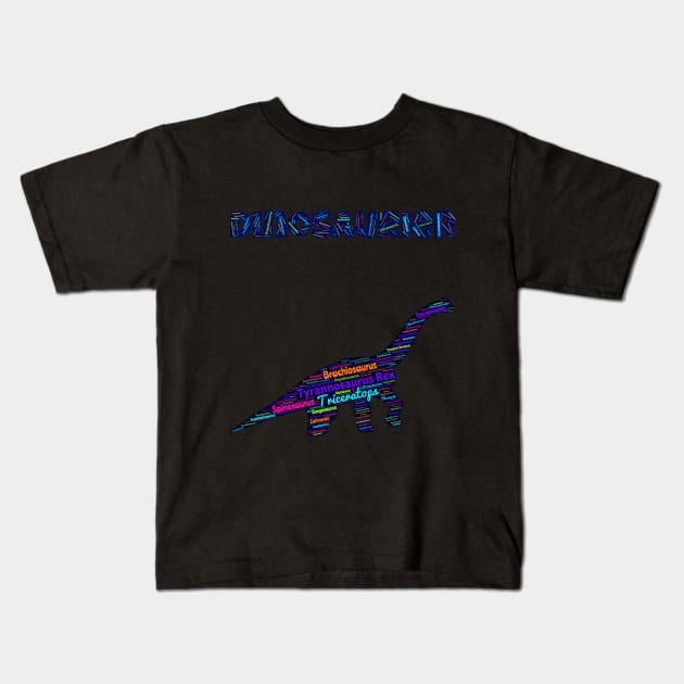 Lesen lernen mit einem Brachiosaurus Dinosaurierer Kids T-Shirt by Primo Style